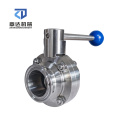 Sanitary butterfly valve manual spanner threaded/clamp/weld/flange fluid/powder factory price  3/4''-8''